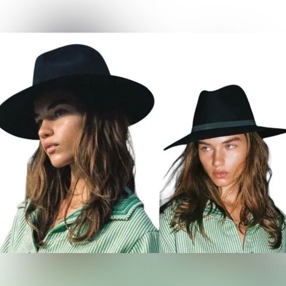 NWT Lack of Color Grove Hat black 100% Australian Wool REVOLVE Free People SM&LG - Picture 3 of 7